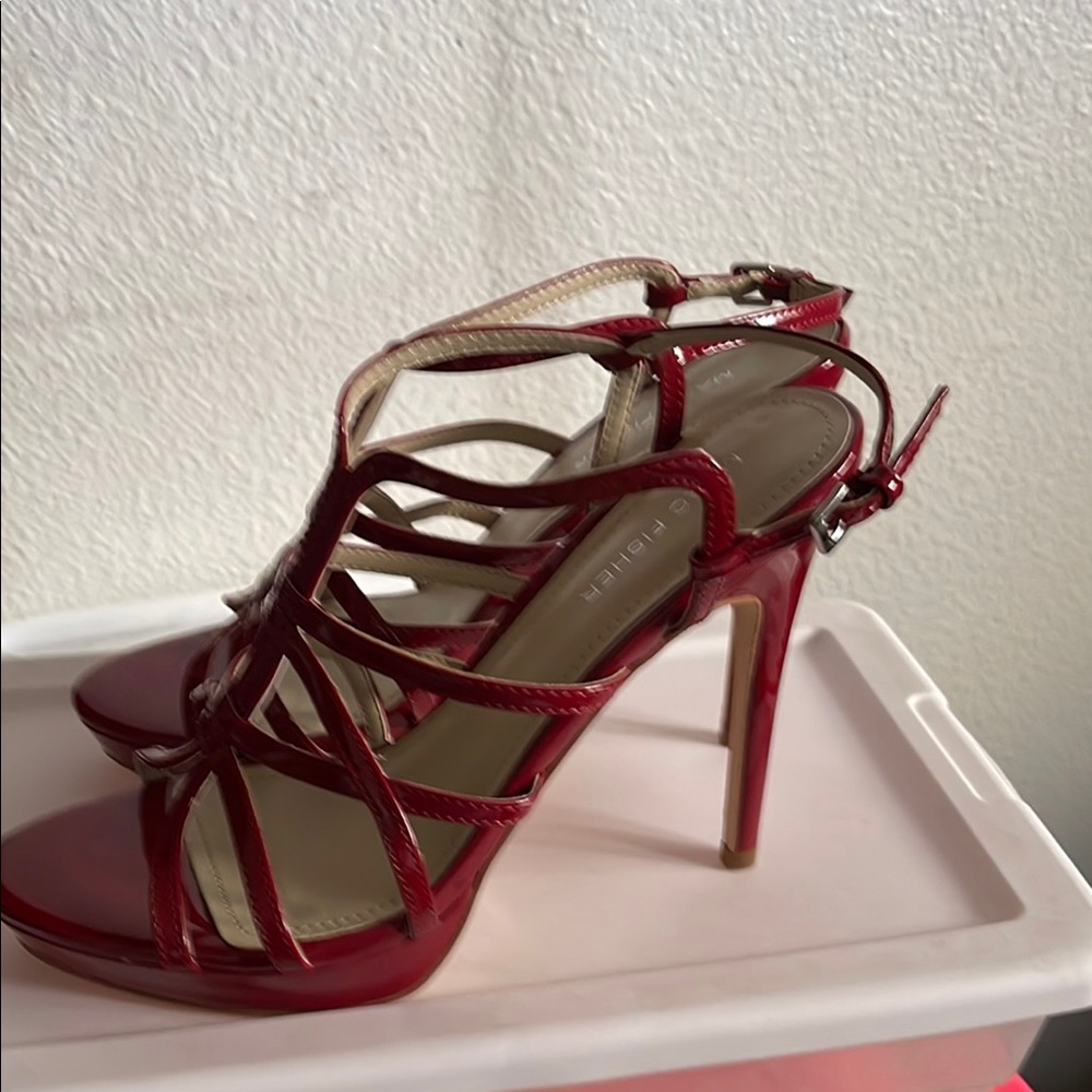 Elegant Red Strappy Heels